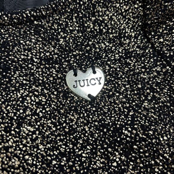 Juicy Couture Toddler Girls Black Gold Sparkle A-Line Dress Short Sleeve Sz 12m - Picture 4 of 10